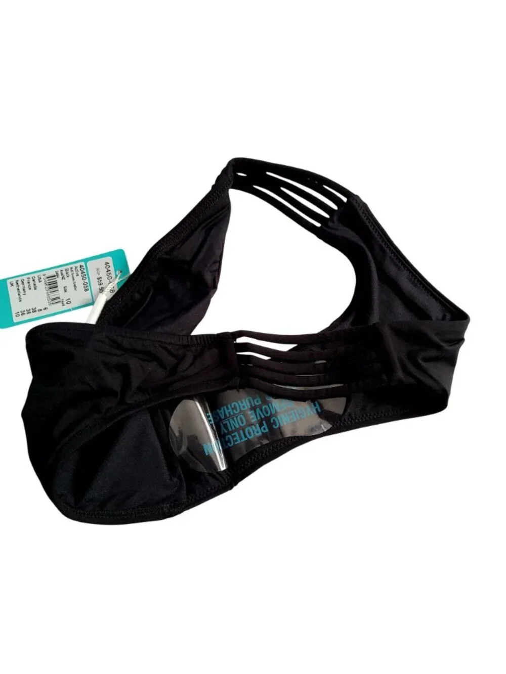 Seafolly Womens Active Brazilian Bikini Bottoms Black Size 10 Nylon/Elastane - Picture 3 of 9